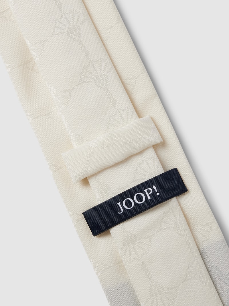 Krawatte mit Allover-Print Modell 'Tie' in offwhite
