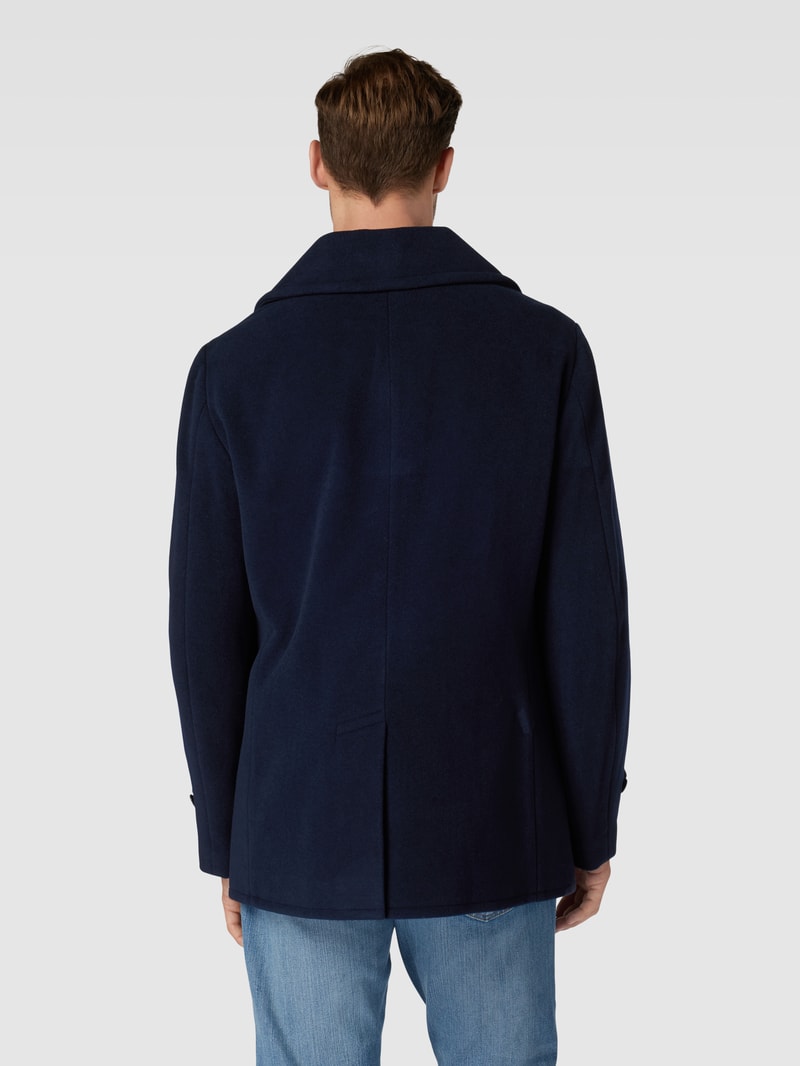Jacke mit Reverskragen in marineblau
