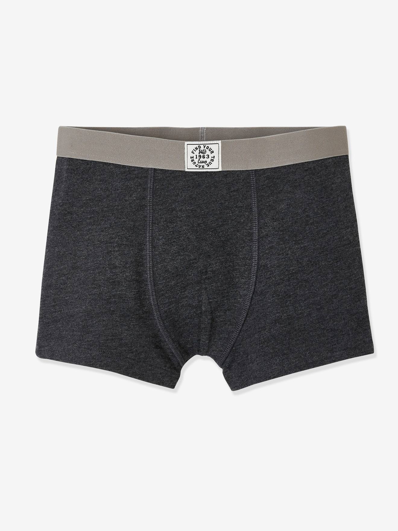 Vertbaudet 5er-Pack Jungen Boxershorts BASIC Oeko-Tex - pack schwarz/grau
