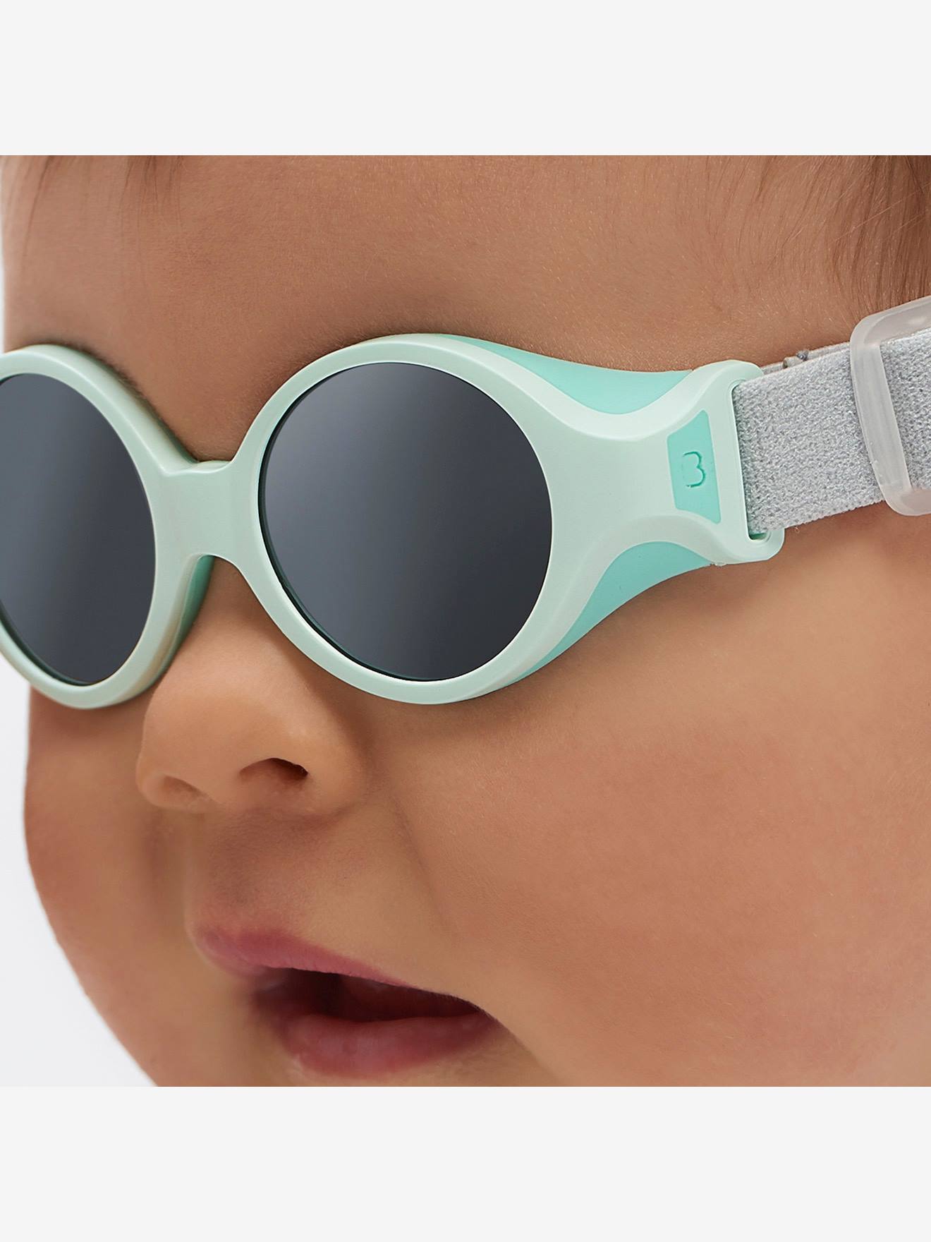 Lunettes de soleil BEABA pour bébé de 0 à 9 mois vert clair uni