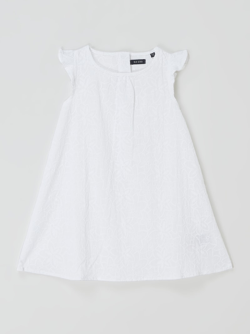 Kleid mit floraler Stickerei in weiß