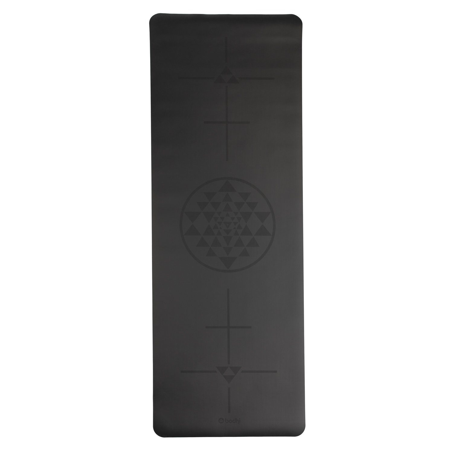 bodhi Yogamatte Design Yogamatte PHOENIX Mat, schwarz mit Alignment-Yantra