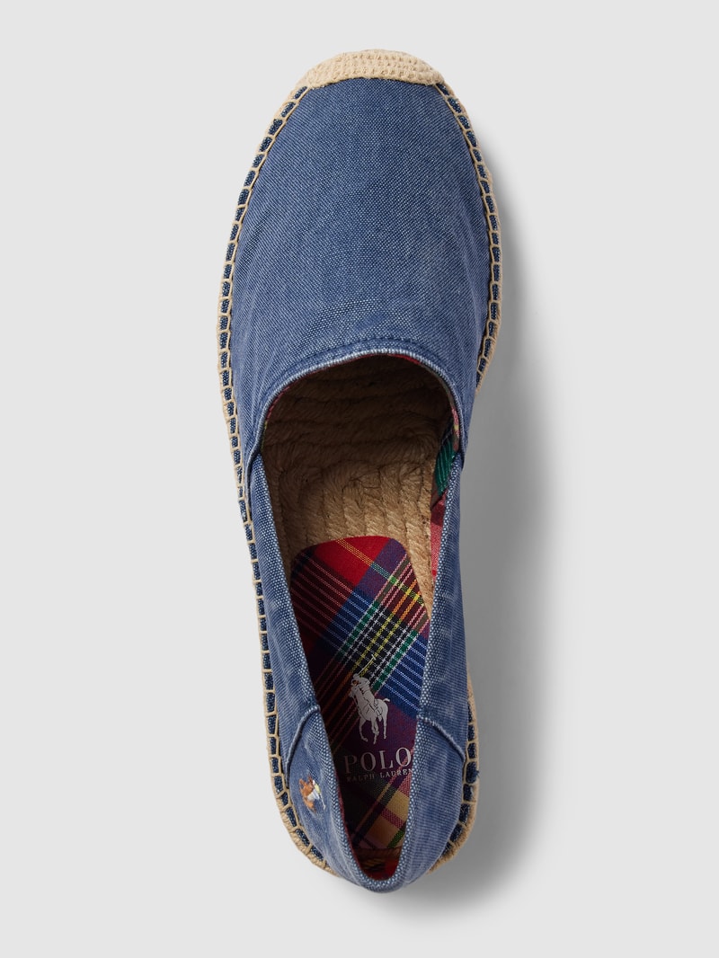 Espadrilles mit Label-Stitching Modell 'CEVIO' in hellblau