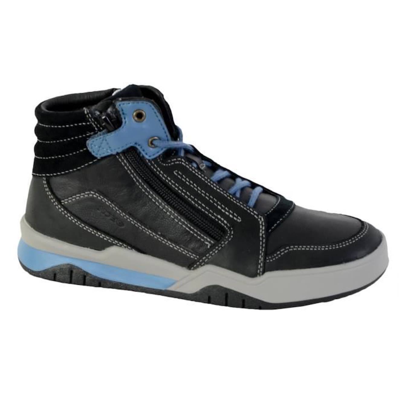 Basket Montante Geox Enfant/Garçons J Perth B.D YNT+WAX.LEA noir