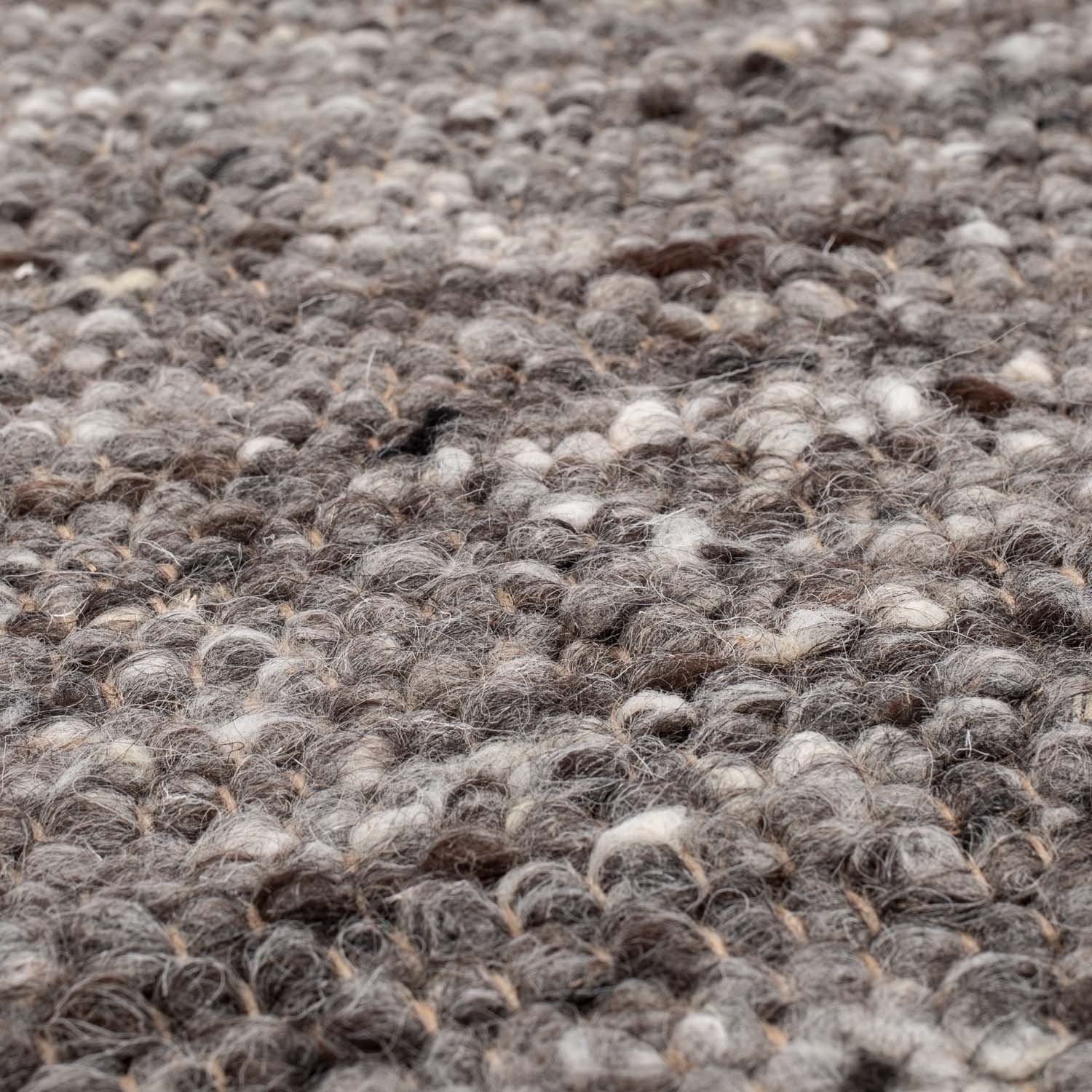 Wollteppich Hand-Webteppich, TaCa Home, rechteckig, Höhe: 10 mm, nachhaltige Schurwolle meliert Wohnzimmer Schlafzimmer 060x090cm