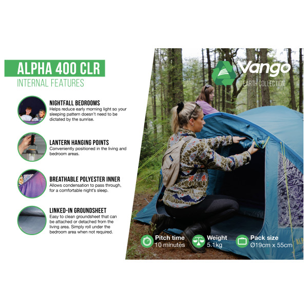Vango - Alpha 400 CLR - 4-Personen Zelt