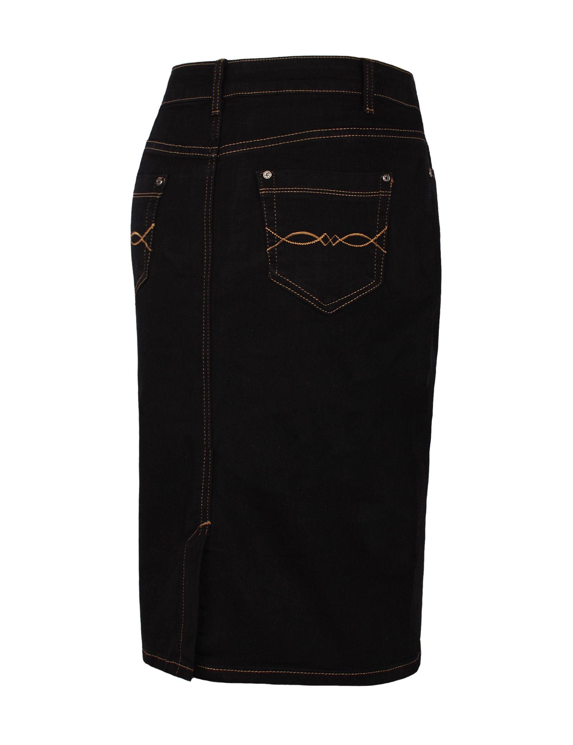 Fraternel Jeansrock Stretch, 5-Pocket-Style, knielang