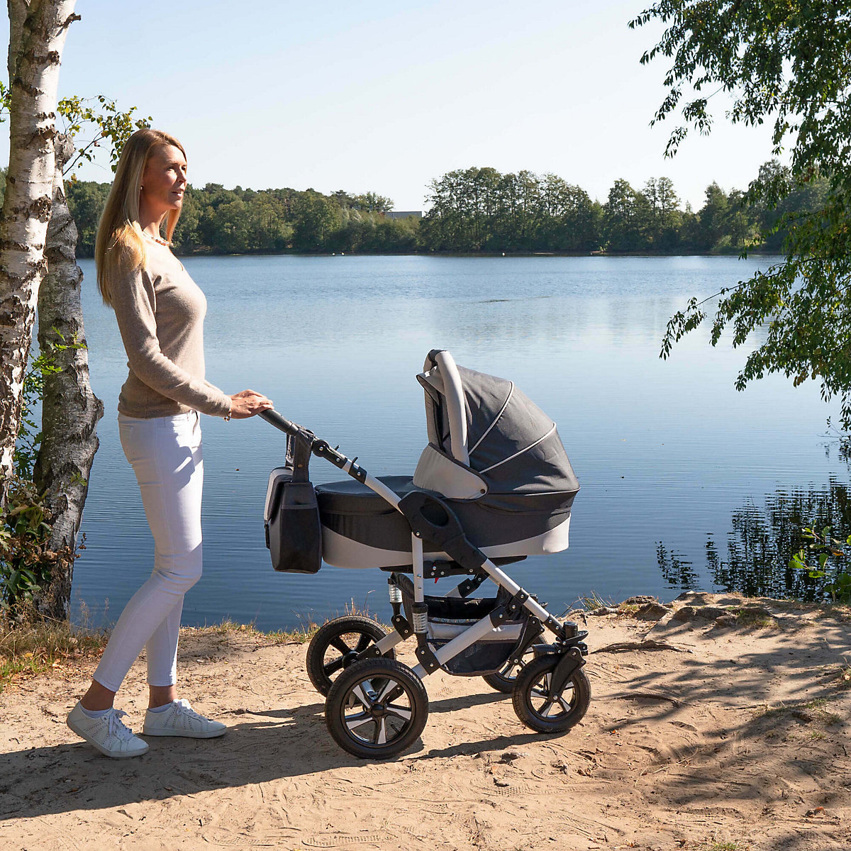 Hamburg | 3 in 1 Kombi Kinderwagen Komplettset | Hartgummireifen Kombikinderwagen