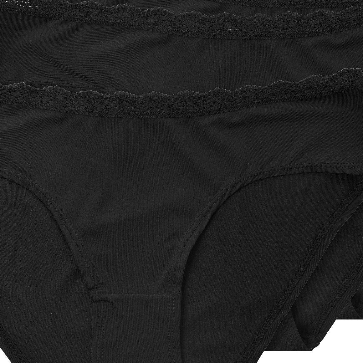 3 Damen Pantys mit Spitzenbund