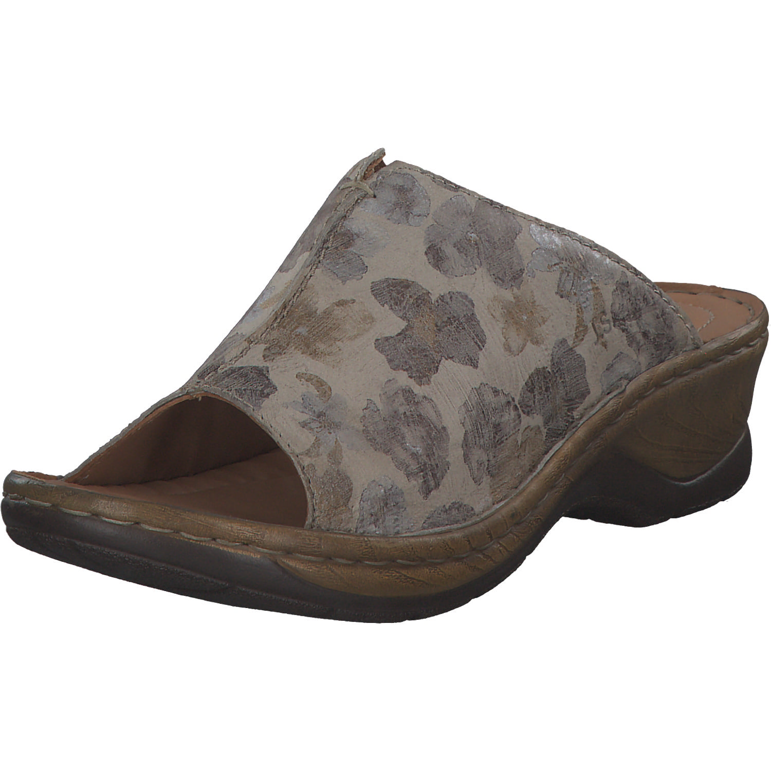 Josef Seibel Catalonia 58 56558, Plateau-Pantoletten, Damen, CREME-MULTI