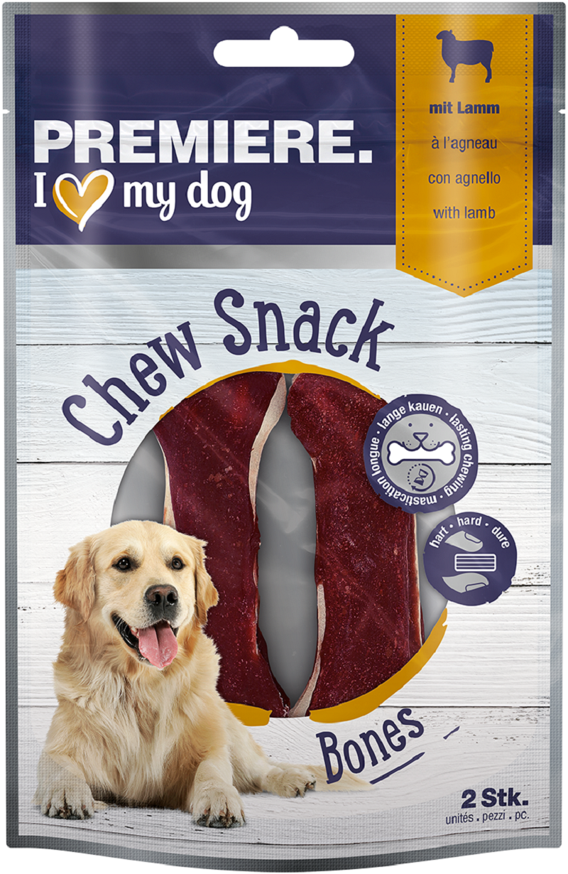 PREMIERE Snacks PREMIERE Kauknochen mit Lamm 2 Stück, 120 g
