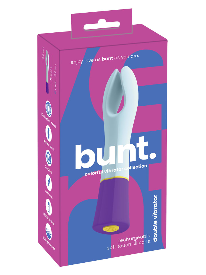 You2Toys Vibrator double vibrator in Türkis/Lila/Gelb günstig kaufen 18 cm