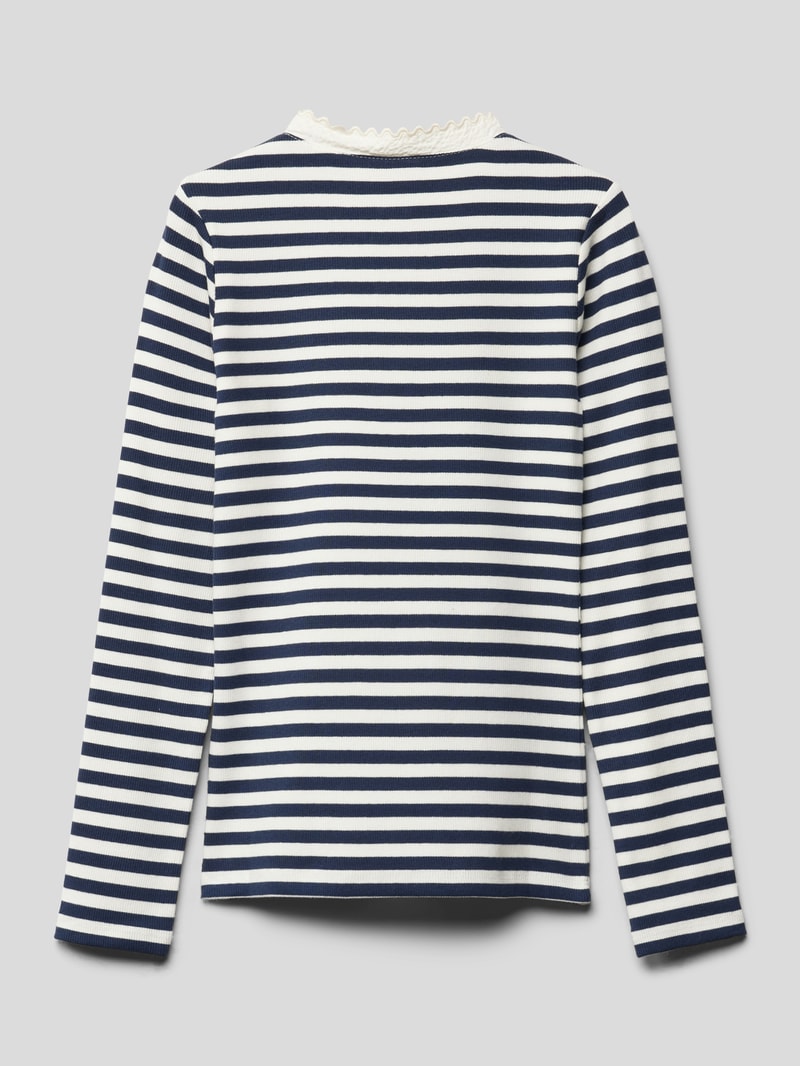Longsleeve mit Streifenmuster in blau