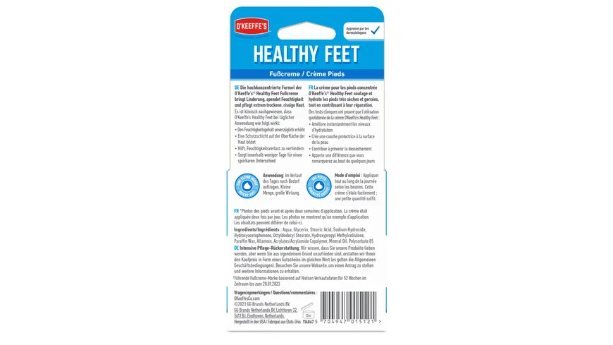 O'Keeffe's® Healthy Feet Fußcreme 91 g