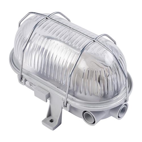 Lampă de construcții Eurolux 66.020.02 LED Bulleye 60-K - gri - E27 - carcasă din plastic cu colivie pliabilă din sârmă