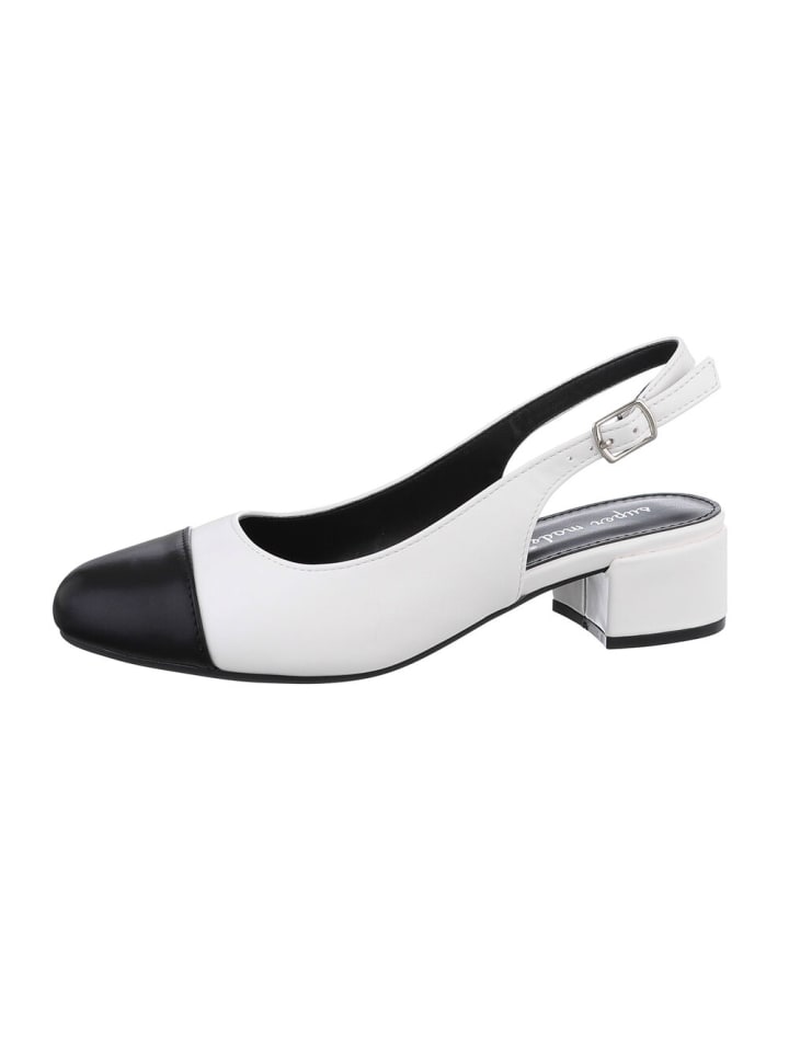 Ital-Design Pump in Weiß und Schwarz günstig kaufen