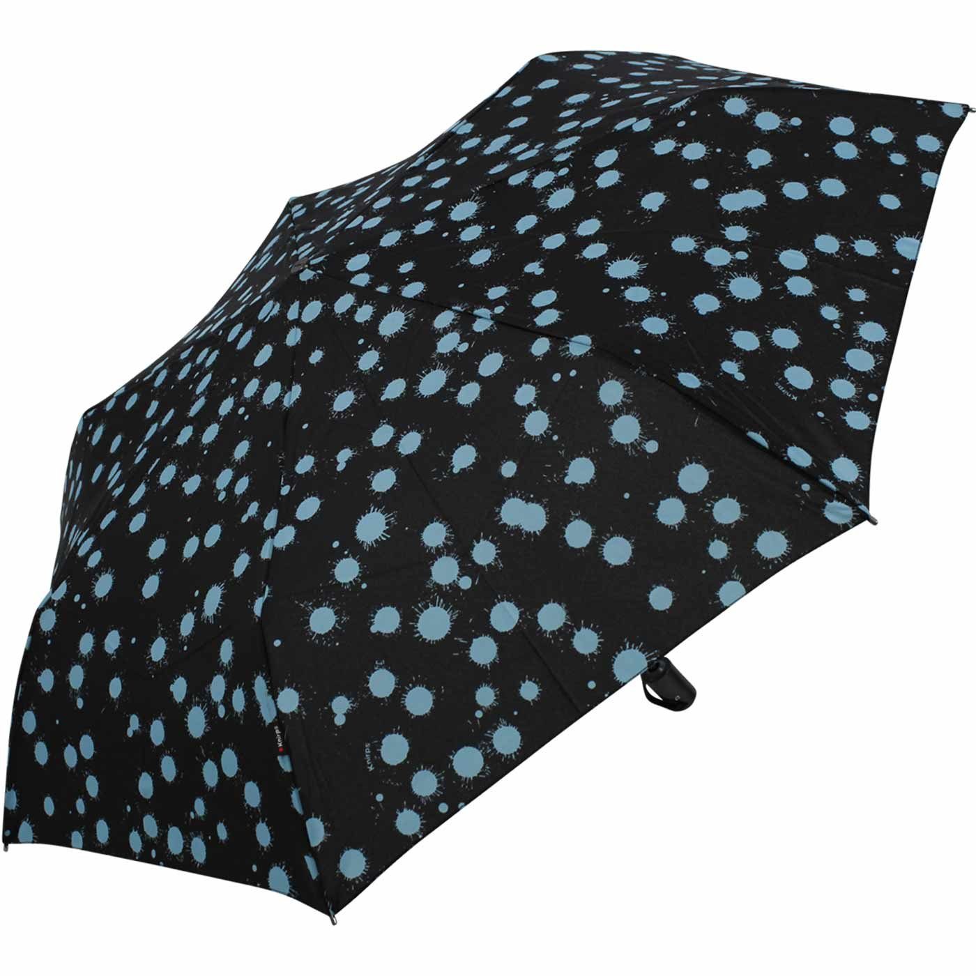 Knirps® Taschenregenschirm Slim Duomatic mit Auf-Zu-Automatik - Paint Drops, immer mit dabei, passt in jede Tasche