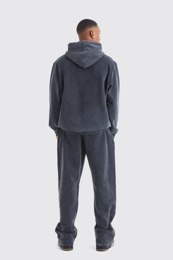 Man Acid Wash Over Head Hoodie