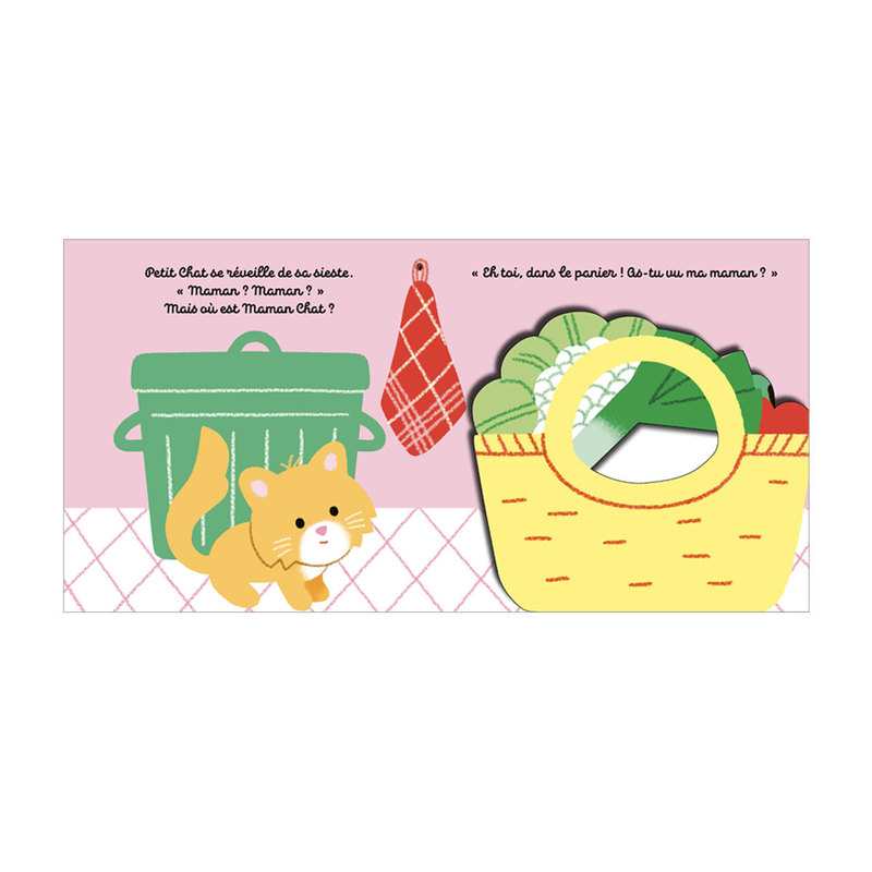Livre Petit Doux, Flaps & matières, Je suis là, mon petit chat ! - Fleurus