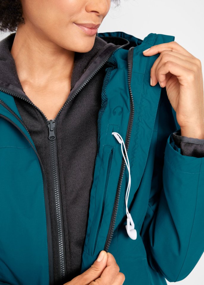 3 in 1 Funktionsjacke mit Strickfleece Innenjacke