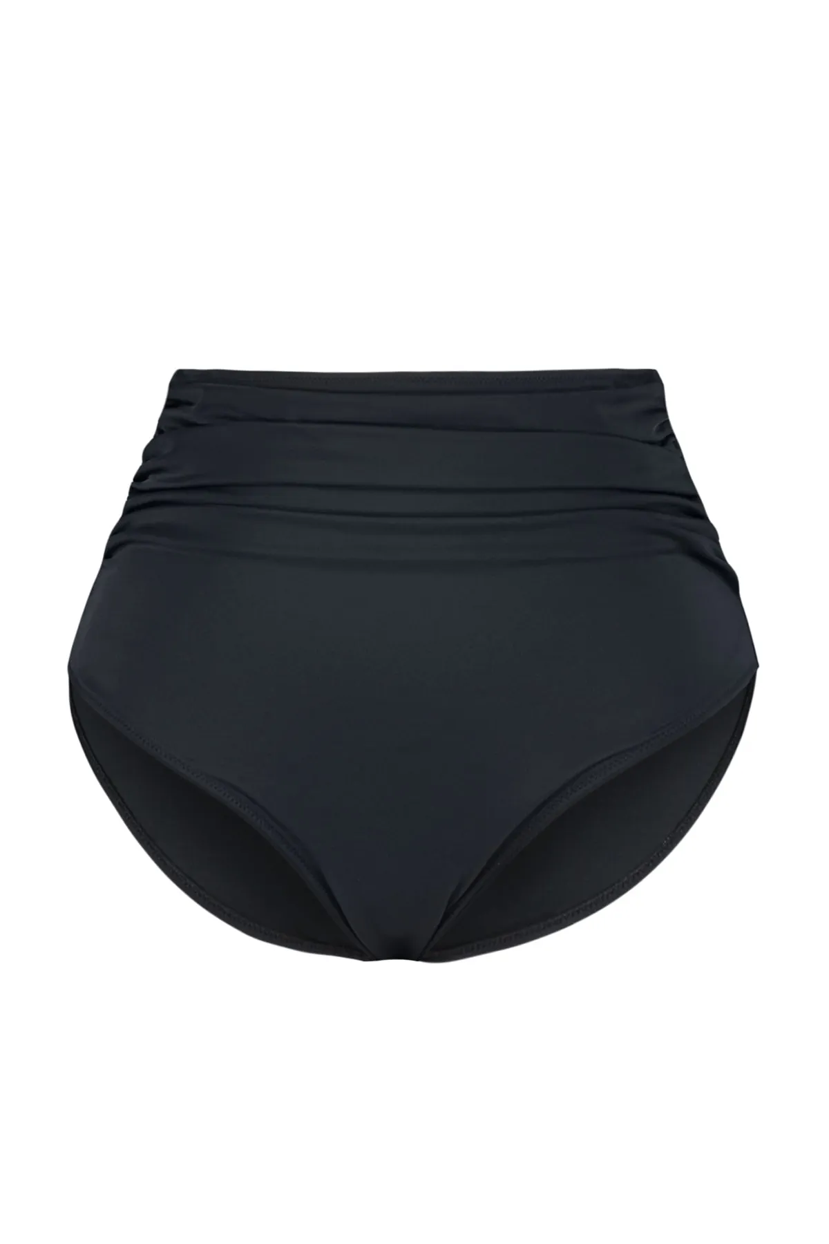 Trendyol Curve  Schwarze, korsettierte Bikinihose mit hoher Taille TBSSS23CR00001