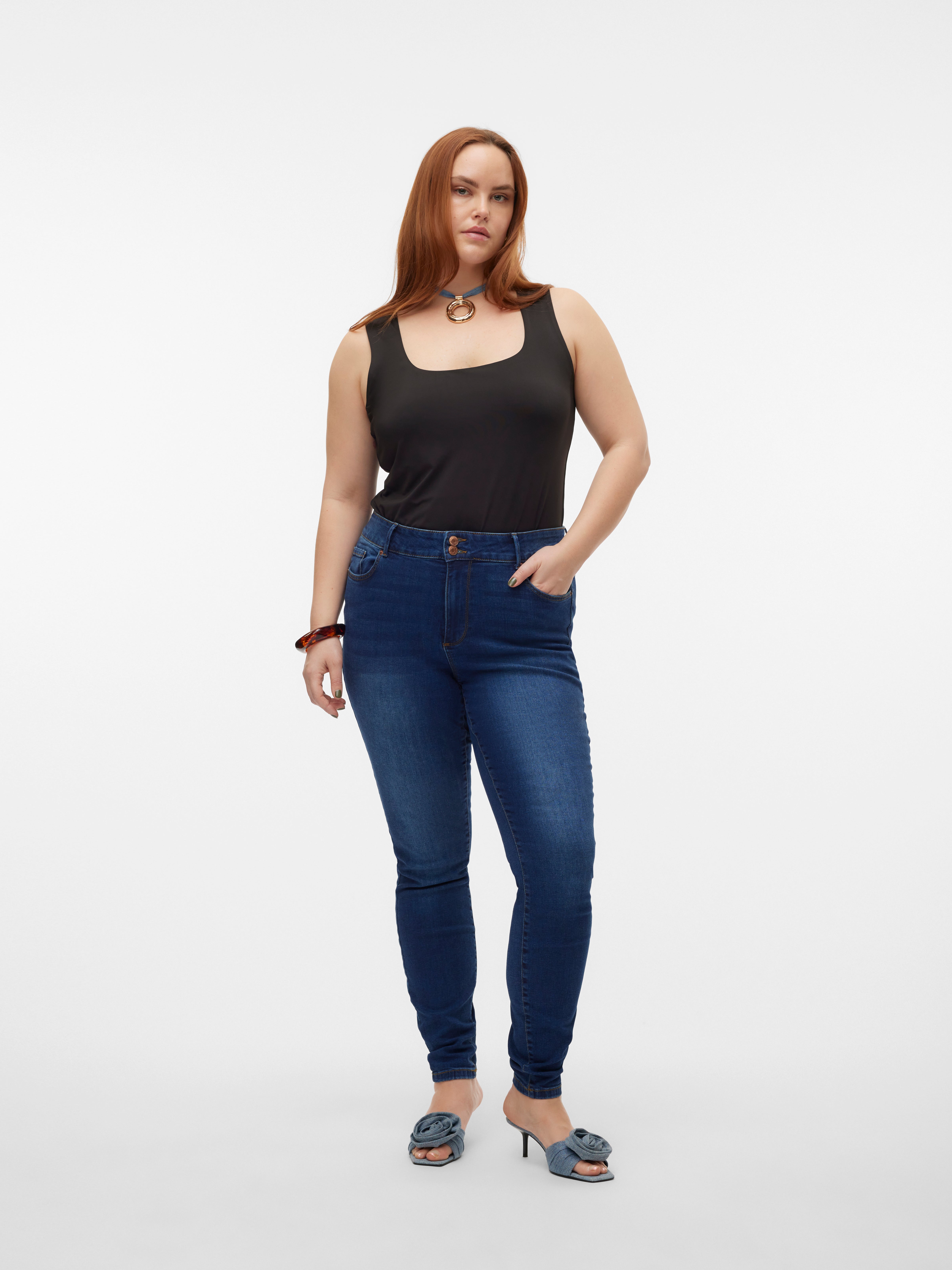 VMSOPHIA Hohe Taille Skinny Fit Jeans