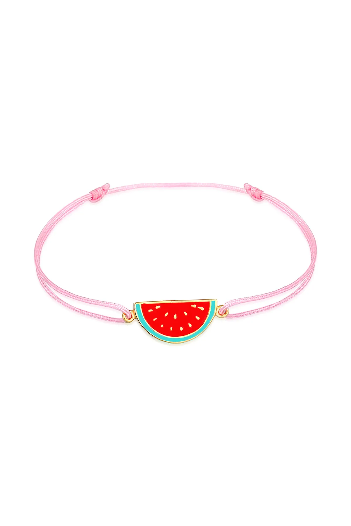 ELLI  Armband Kinder Melone Bunt Nylon Sommer 925 Silber
