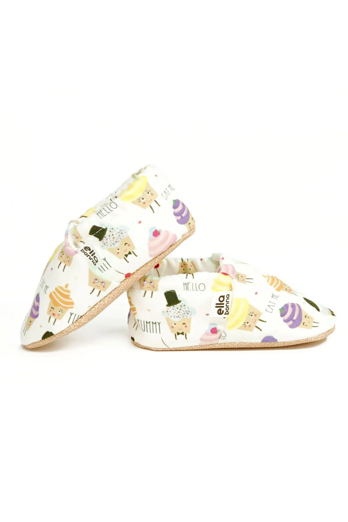 Ella Bonna  Cupcake-Babyschuhe mit rutschfester Sohle, Heimstiefel, Hausschuhe, Kinderzimmerschuhe, Hausschuhe