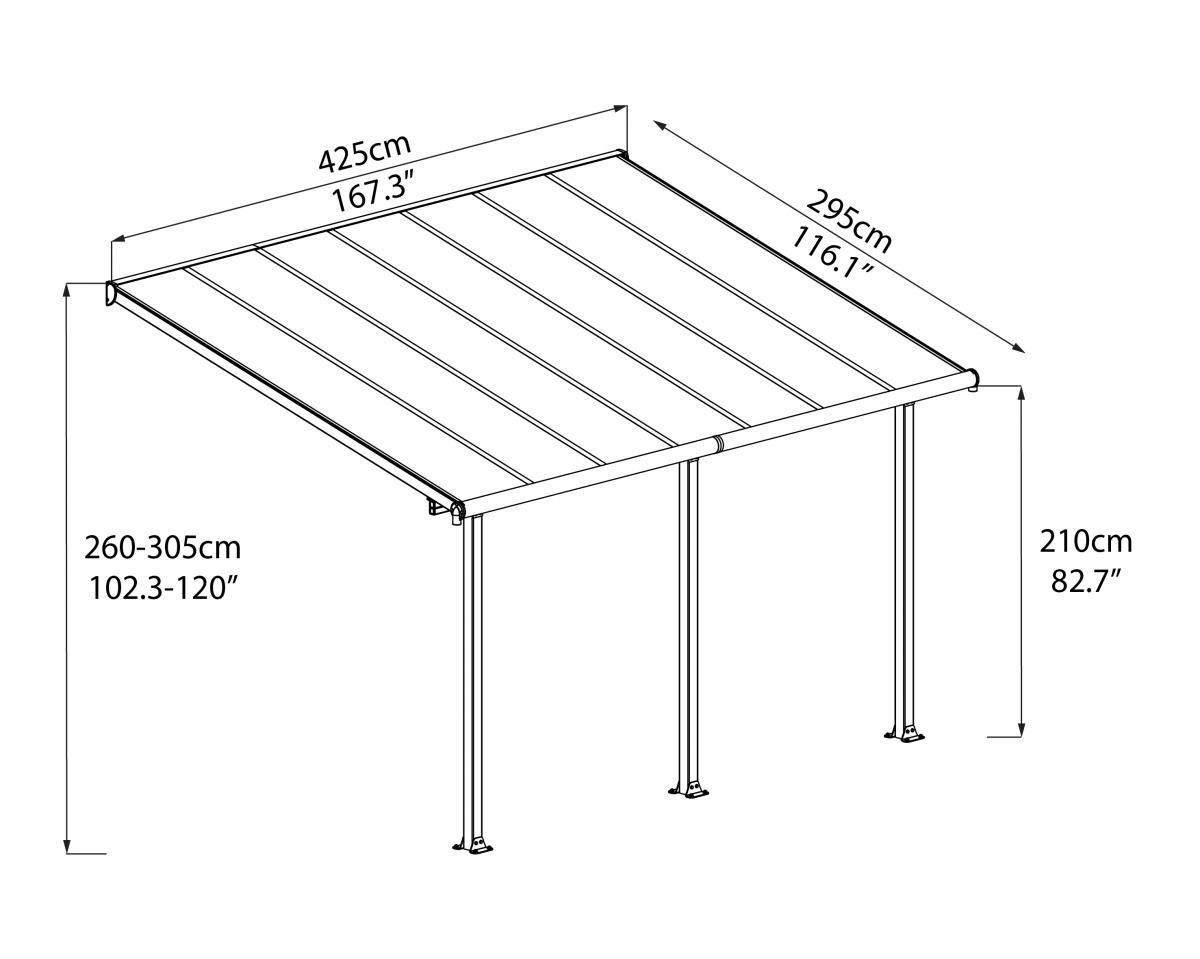 Canopia by Palram Patio Cover Olympia 3X4.2 Weiß