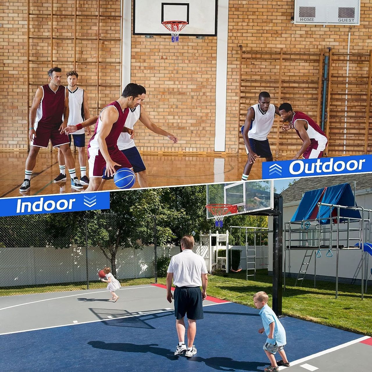 Costway Ø 45 cm Basketballring mit Netz