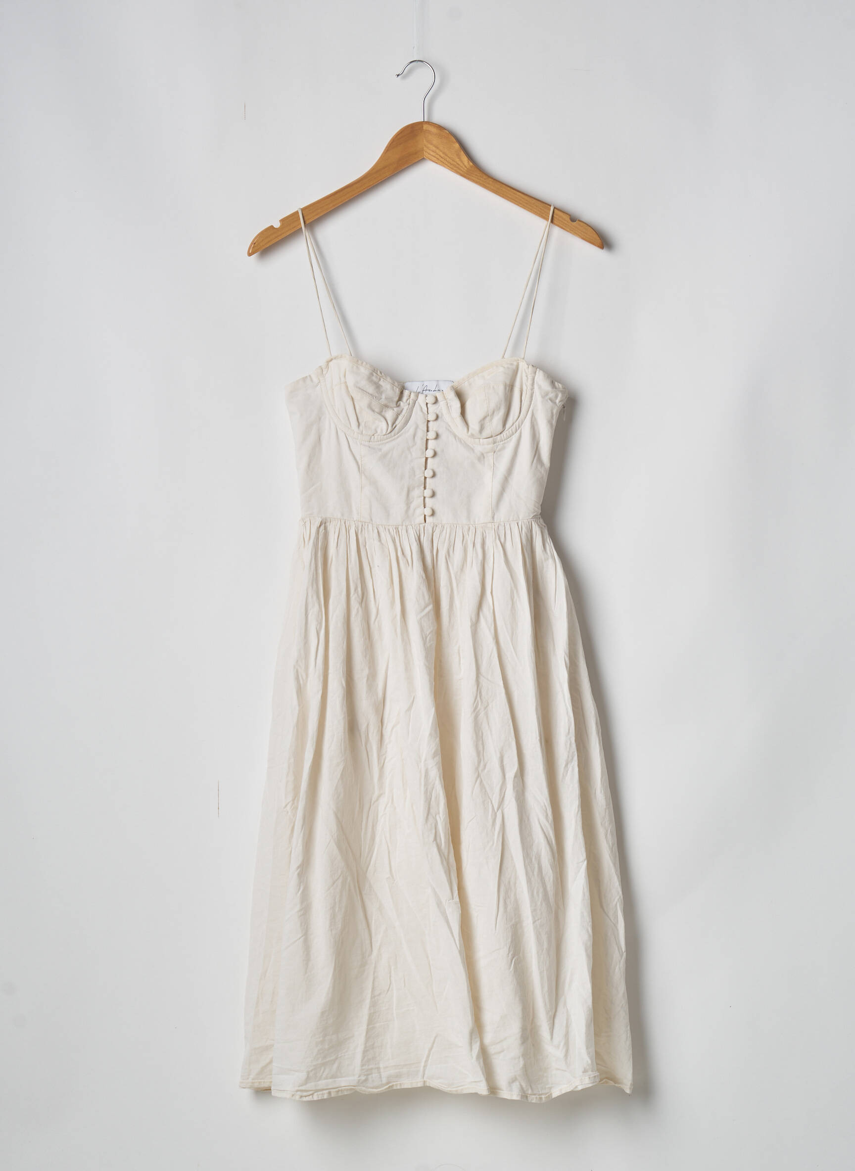 L Academie Robes Mi Longues Femme couleur beige