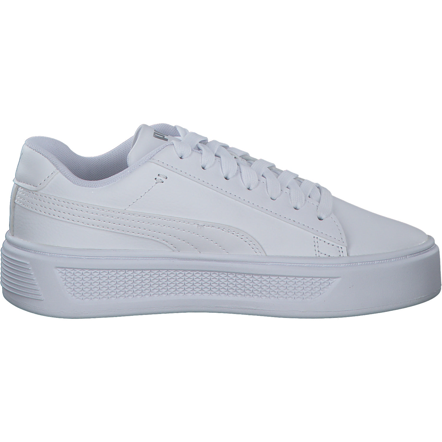 Puma Smash Platform v3 390758, Schnürschuhe, Herren, WHITE/SILVER