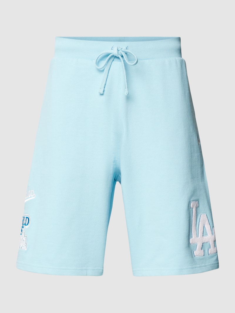Shorts mit elastischem Bund und Tunnelzug in hellblau