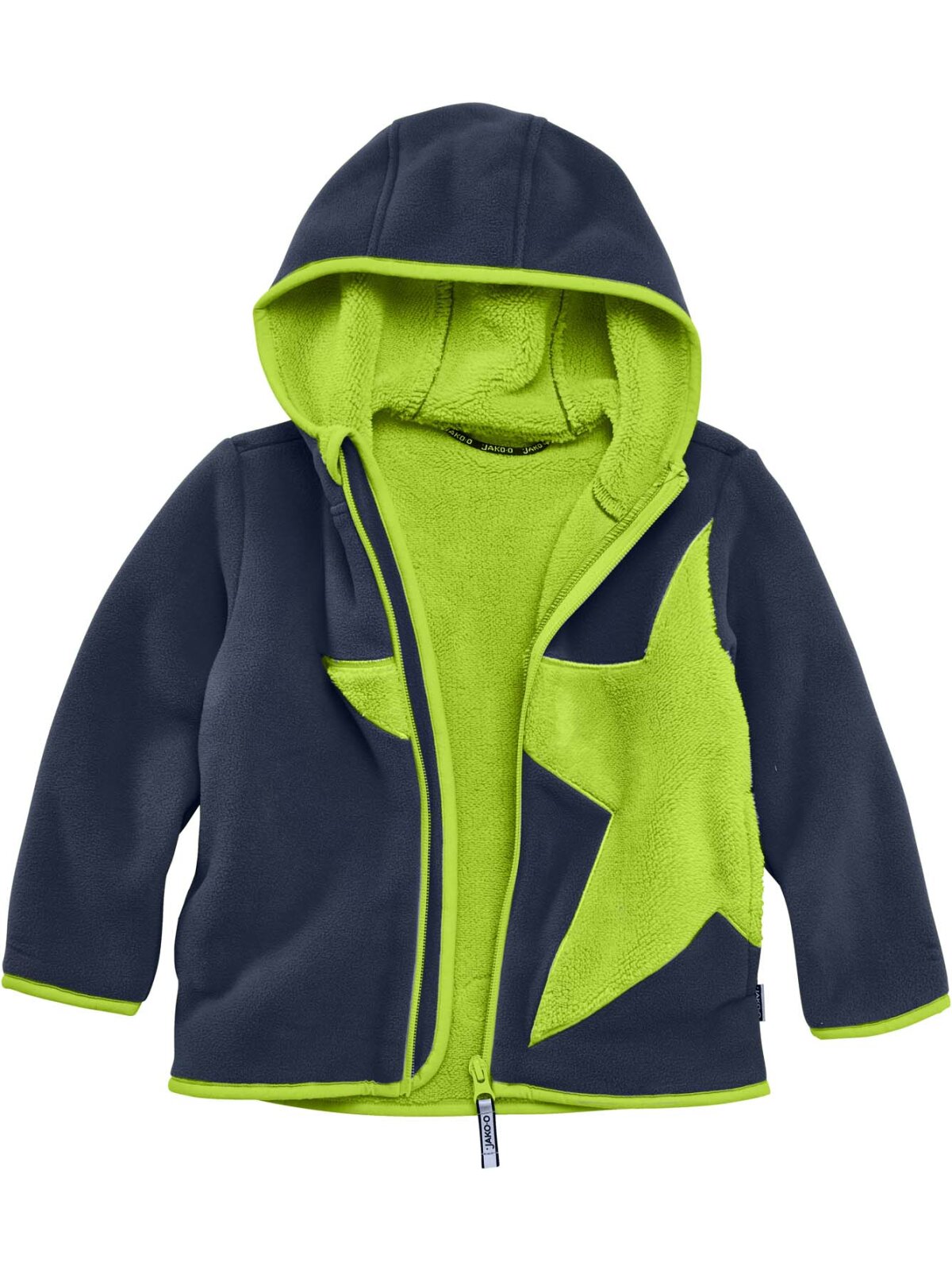 Kuschelfleece Jacke Stern, marine