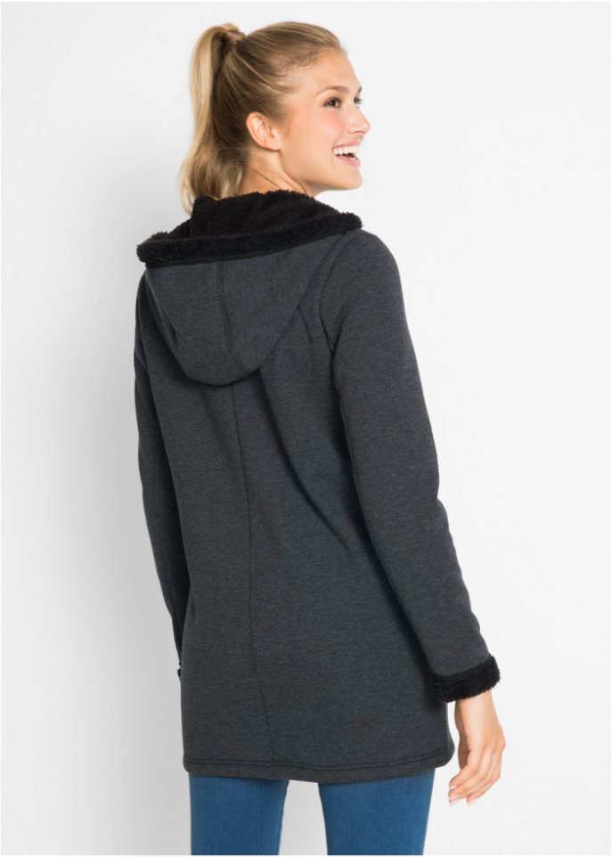 Sweatjacke mit Teddyfell