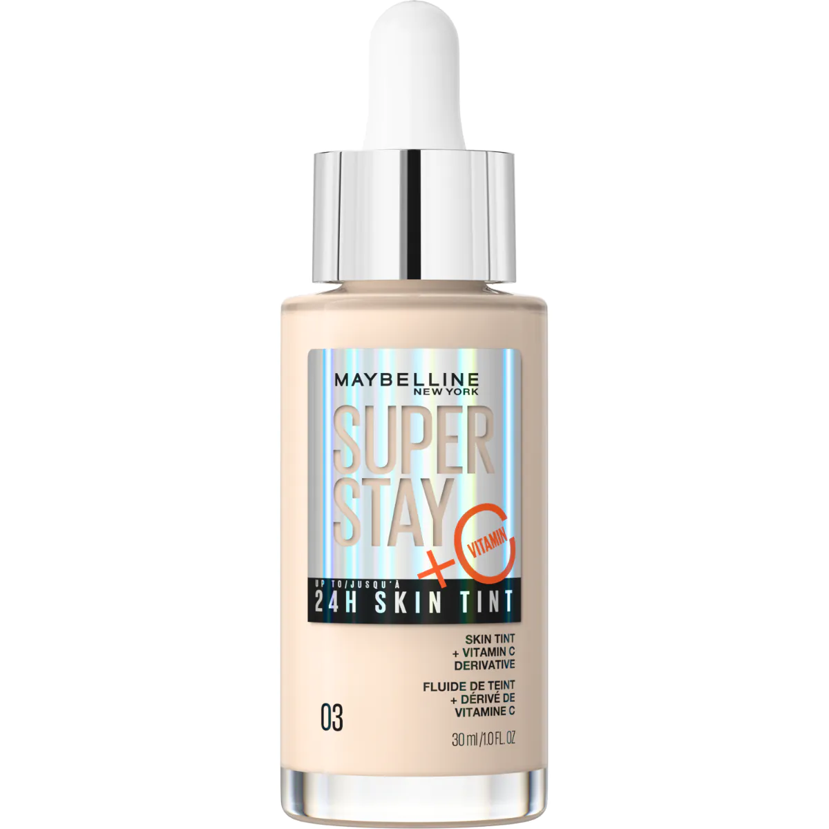 „Maybelline Super Stay 24H Skin Tint“ ilgai išliekantis skaistinamasis makiažo pagrindas, 03