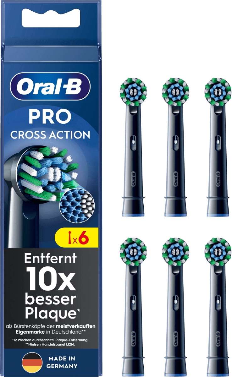 Aufsteckbürsten PRO CrossAction schwarz, 6 St