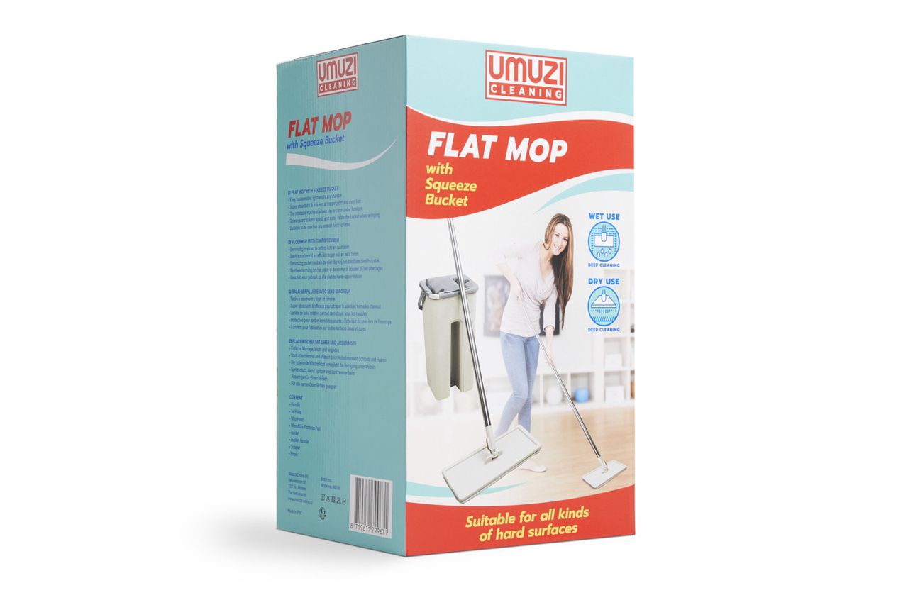 Umuzi Cleaning UMUZI selbstreinigendes Mop-Set - Mit 1 Mop