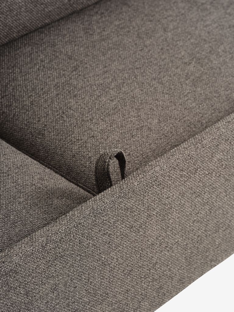 LYSTRUP Sofa rozkładana LYSTRUP 2-osobowa tkanina w kolorze ciemnoszarym