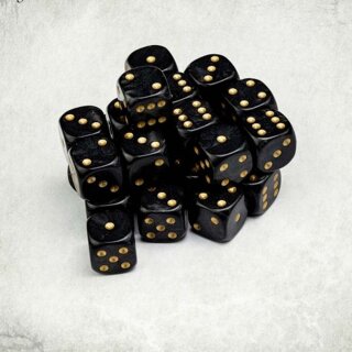 Pearl Battle Dice 25x Chaos Legion Black 12mm