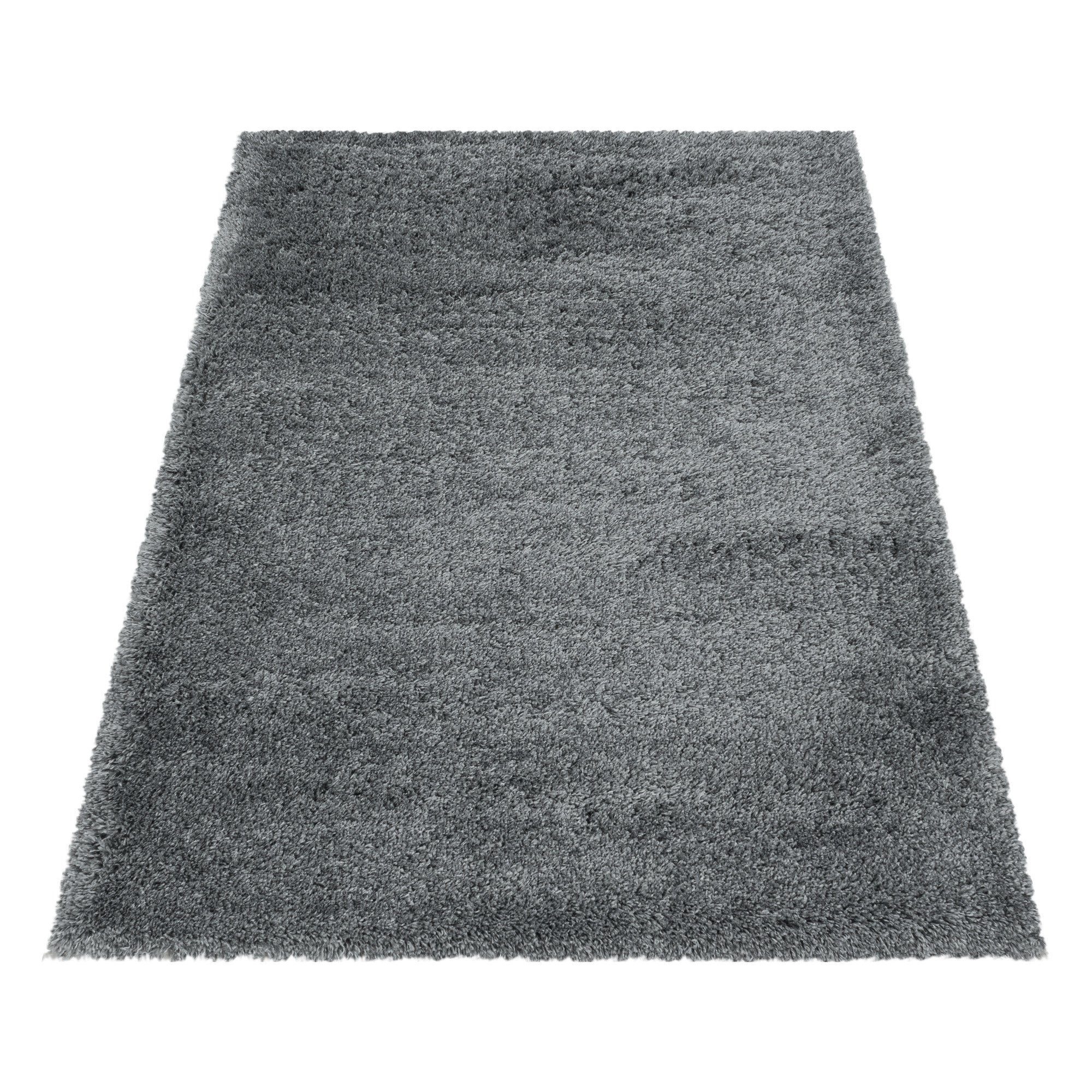 Hochflor-Teppich kuschelweicher Langflorteppich, Uni Shaggy - supersoft, Giancasa, Höhe: 50 mm, Wohnzimmer Esszimmer Schlafzimmer