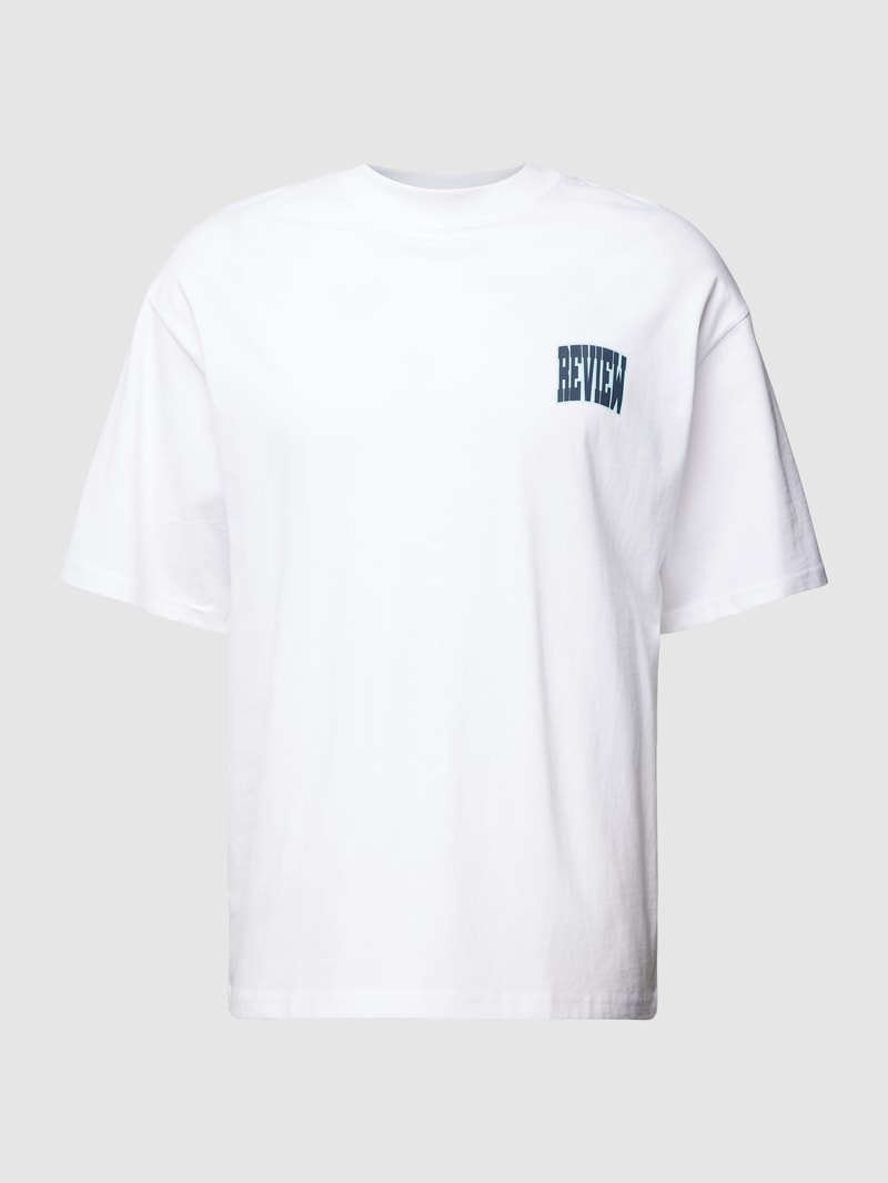 T-Shirt mit Label-Detail in weiß