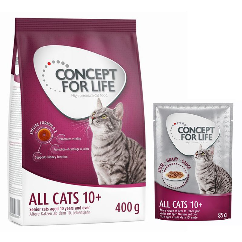 400 g Concept for Life Trockenfutter + 12 x 85 g Nassfutter in Soße zu TOP-Preisen