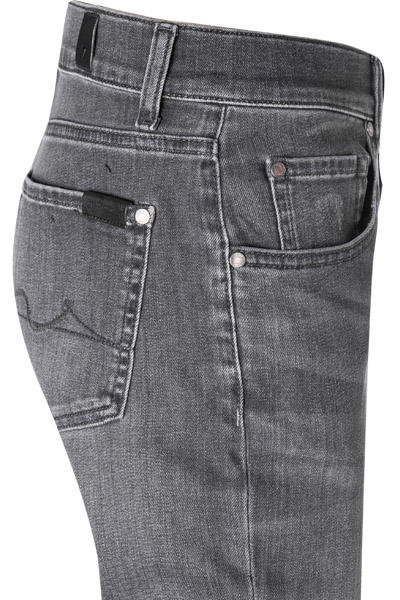 7 for all mankind, Jeans, Tapered Fit, Baumwoll-Stretch, grau