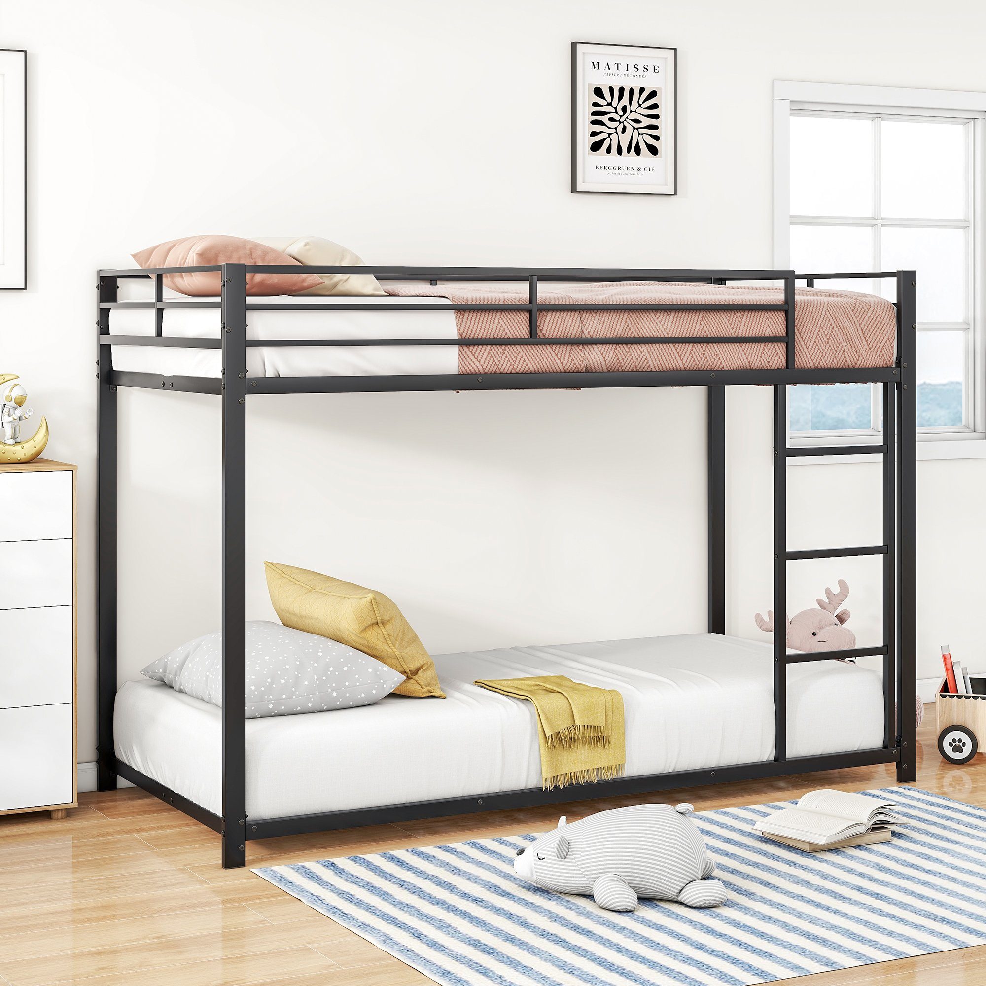 Celya Metallbett 90 x 200cm Kinderbetten, Etagenbetten, Eisenetagenbetten in klassischer Form