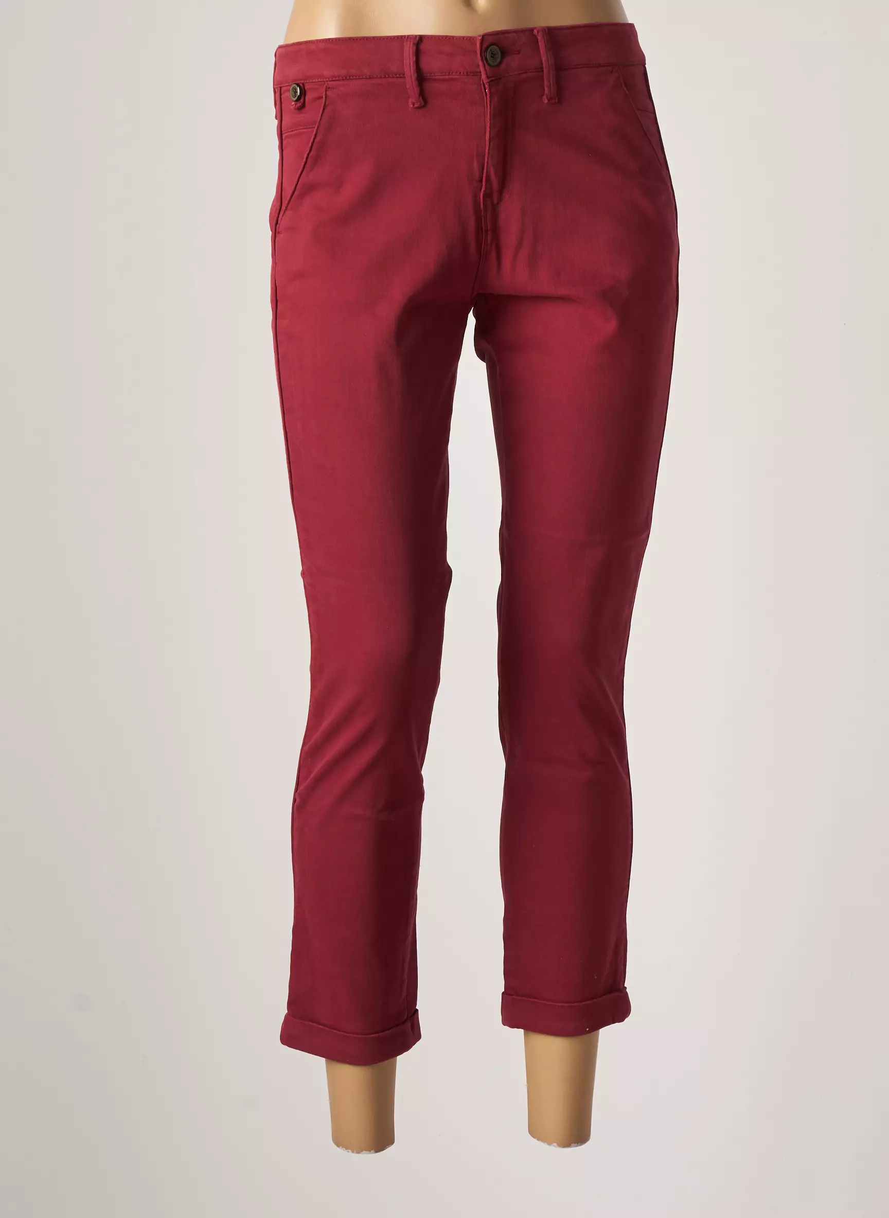 Desgaste Pantalon7 8 Femme couleur rouge
