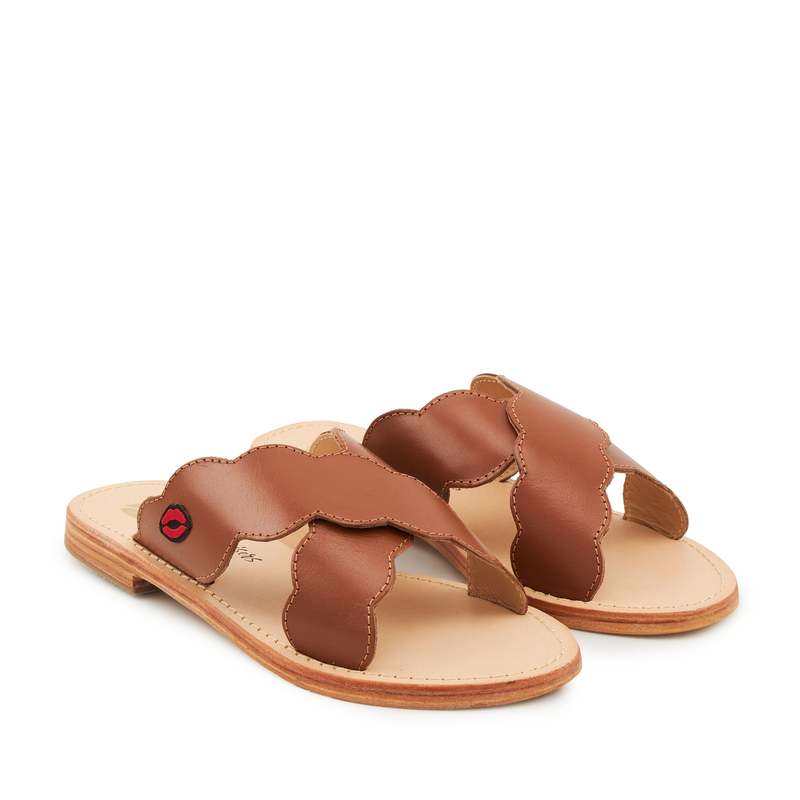 Sandales en cuir Vanessa Cognac