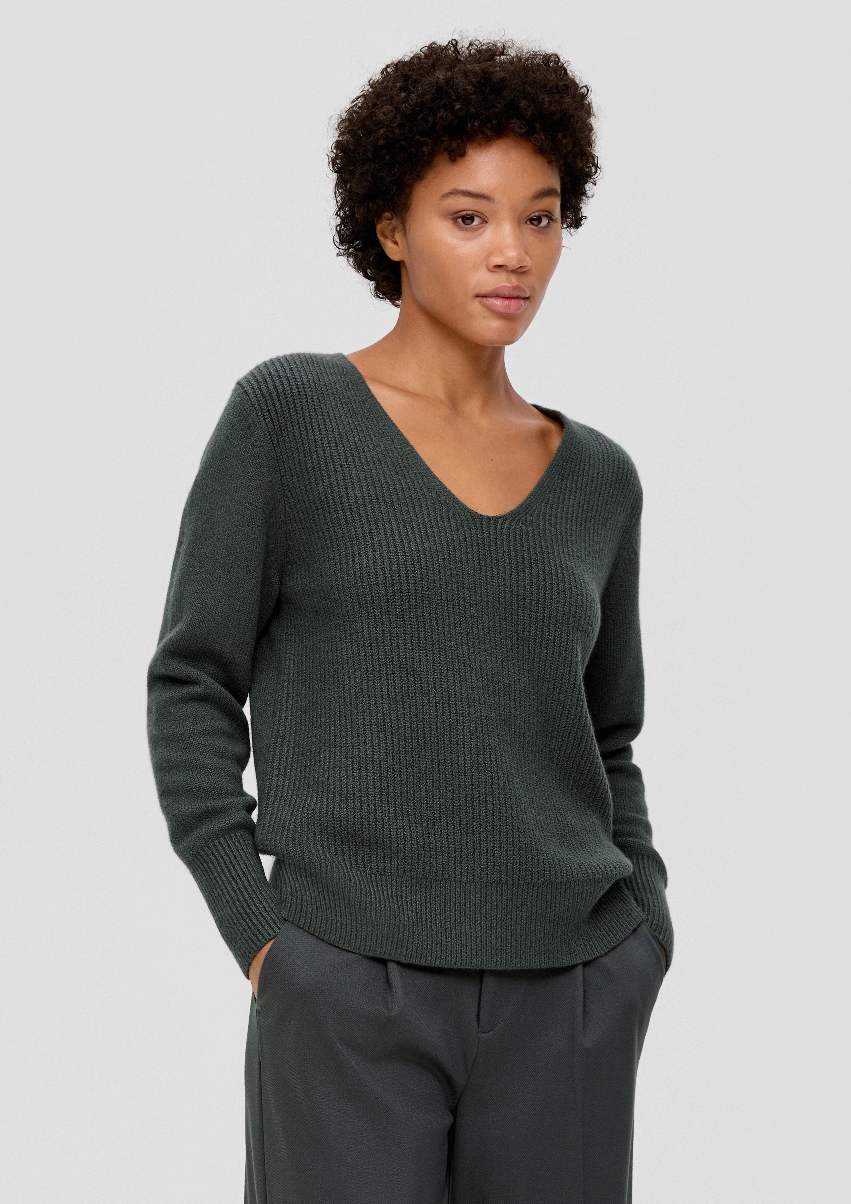 Strickpullover mit V-Ausschnitt  2134490-7909