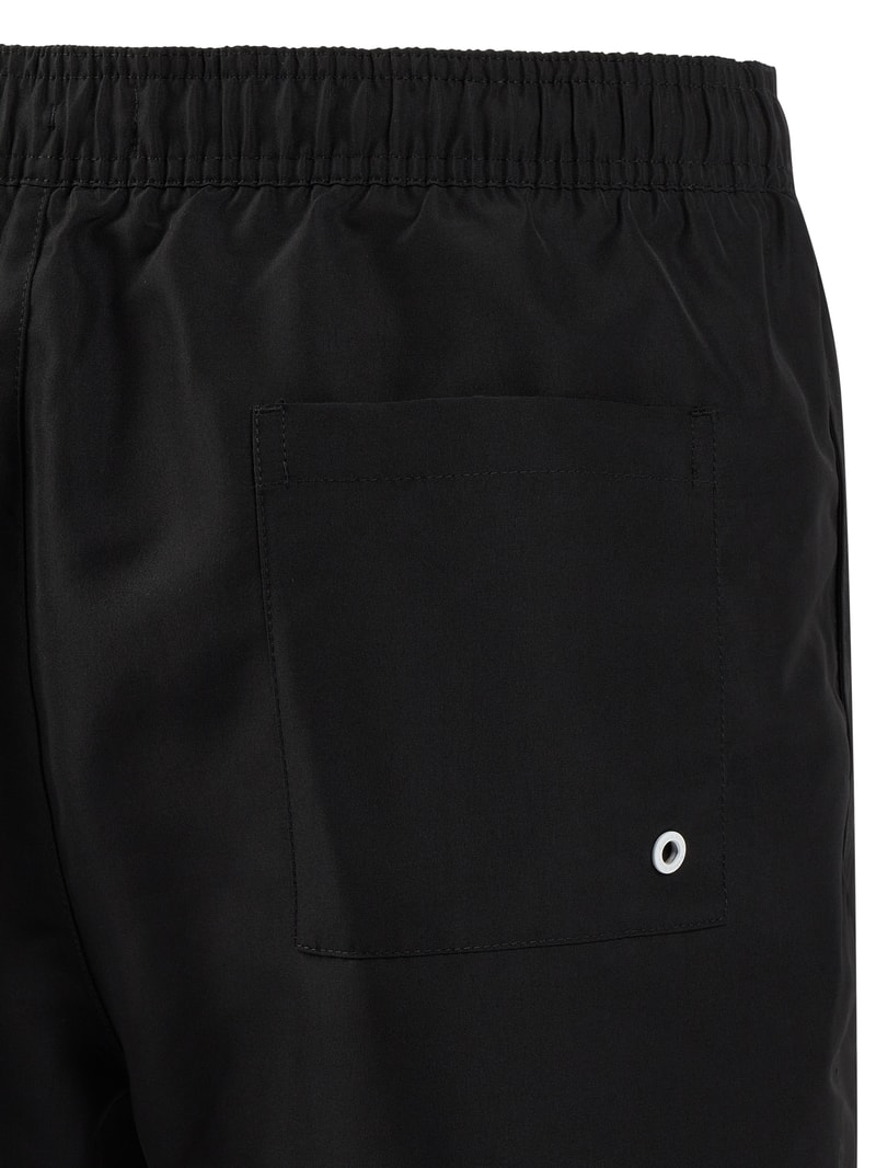 Badehose mit Label-Print in schwarz