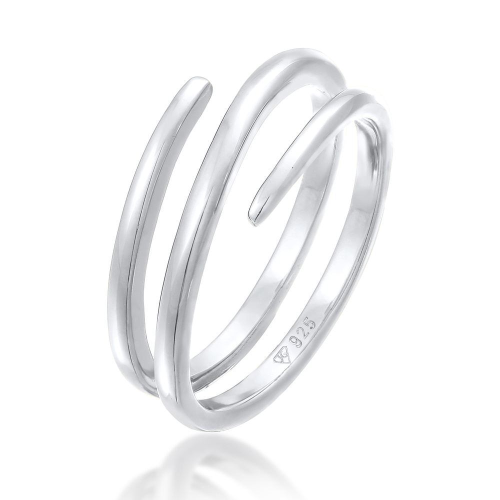 Elli Elli Bague Femmes Déclaration Filigrane Enroulé en Argent Sterling 925 Bague